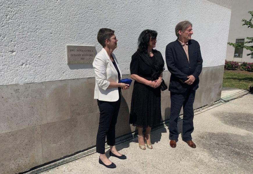 Minister dr. Simoniti položil temeljni kamen za zunanji avditorij ob SNG Nova Gorica