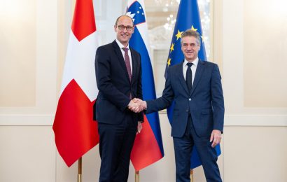 Premier dr. Golob s predsednikom Nacionalnega sveta Švicarske konfederacije Candidasom